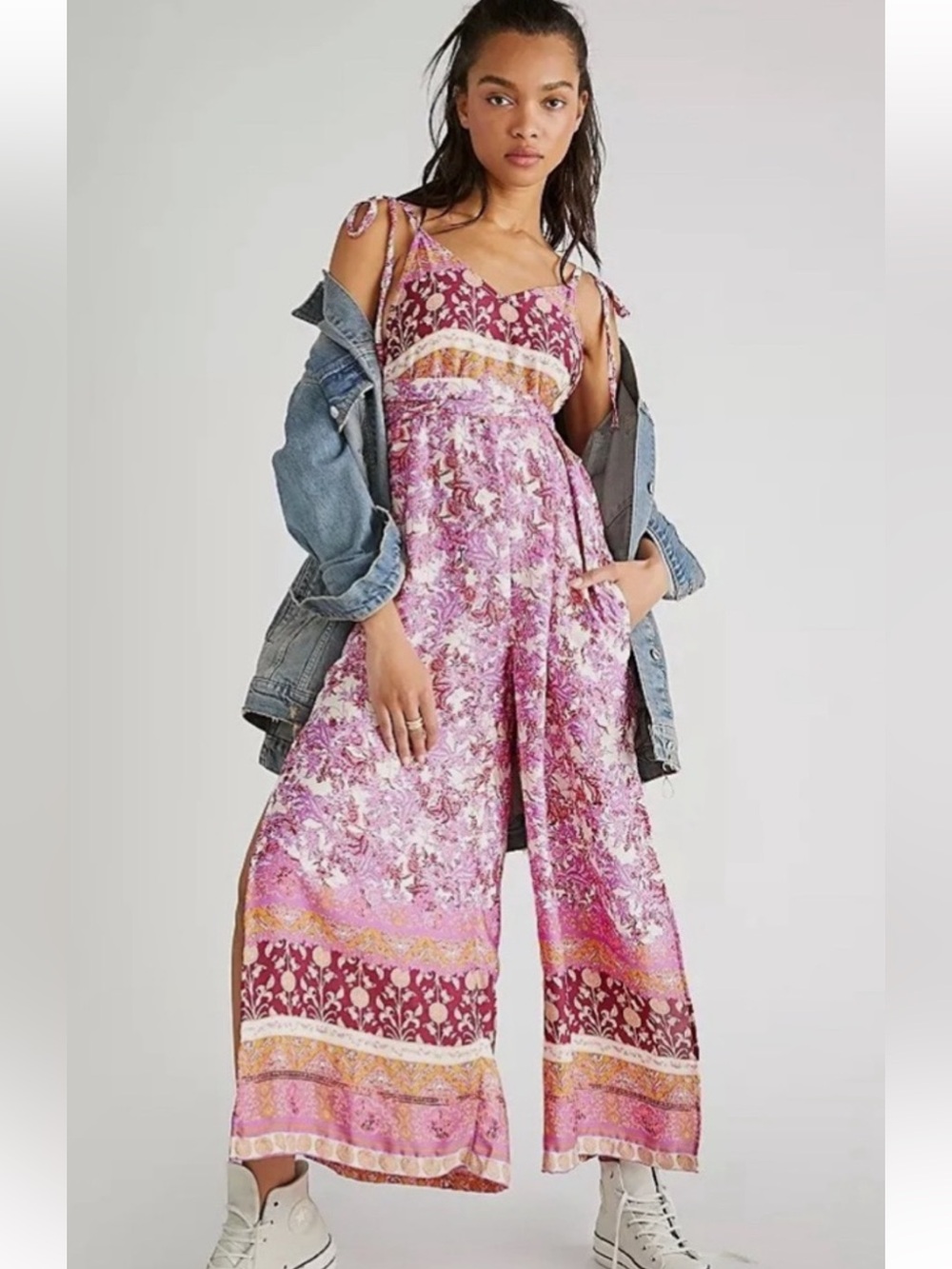 Free People Leona Paisley jumpsuit. Size XS. EUC.